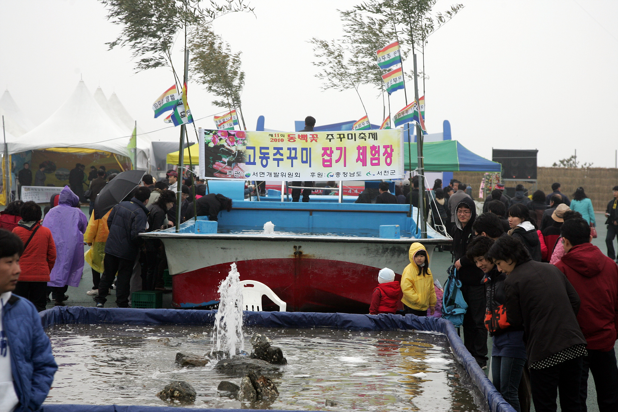 고동주꾸미 잡기 체험장